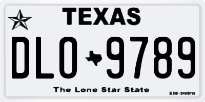 TX license plate DLO9789