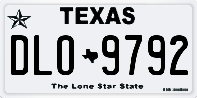TX license plate DLO9792