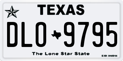 TX license plate DLO9795