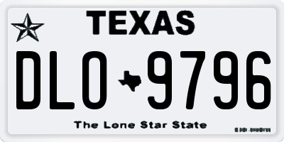TX license plate DLO9796