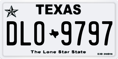 TX license plate DLO9797