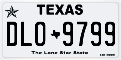 TX license plate DLO9799