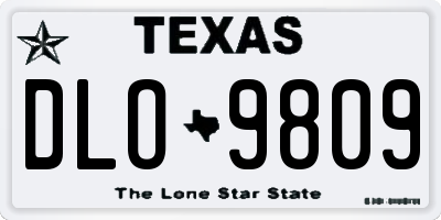 TX license plate DLO9809