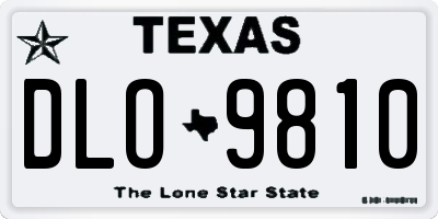 TX license plate DLO9810