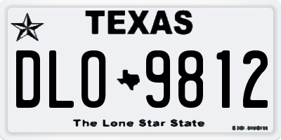 TX license plate DLO9812