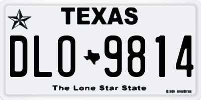 TX license plate DLO9814
