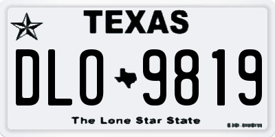 TX license plate DLO9819