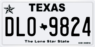 TX license plate DLO9824