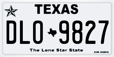 TX license plate DLO9827