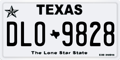 TX license plate DLO9828