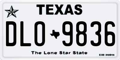 TX license plate DLO9836