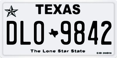 TX license plate DLO9842