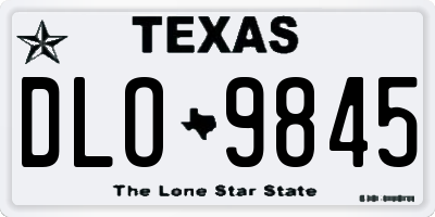 TX license plate DLO9845