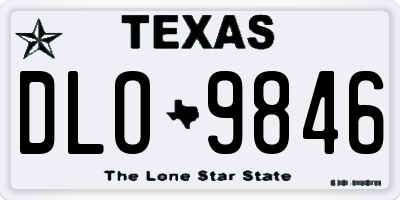 TX license plate DLO9846