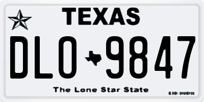 TX license plate DLO9847