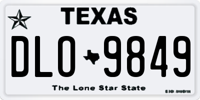 TX license plate DLO9849