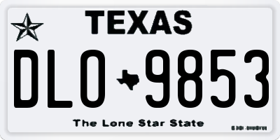 TX license plate DLO9853