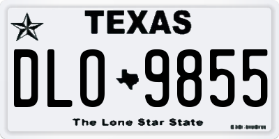 TX license plate DLO9855