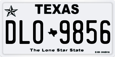 TX license plate DLO9856