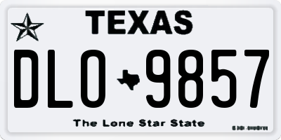 TX license plate DLO9857