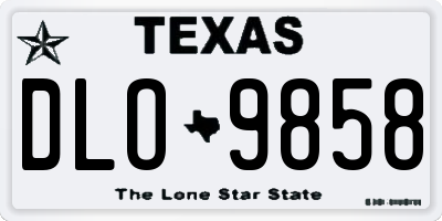 TX license plate DLO9858