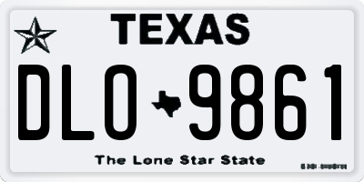TX license plate DLO9861