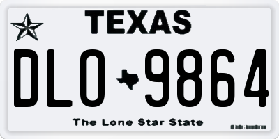 TX license plate DLO9864