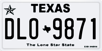 TX license plate DLO9871