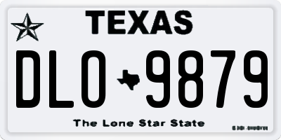 TX license plate DLO9879