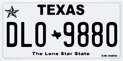 TX license plate DLO9880
