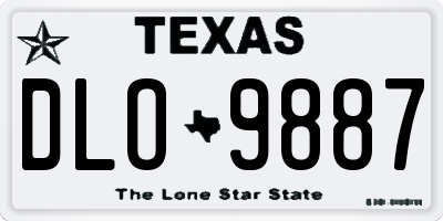 TX license plate DLO9887