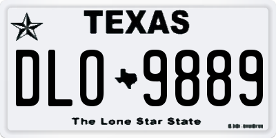 TX license plate DLO9889