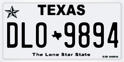 TX license plate DLO9894