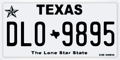 TX license plate DLO9895