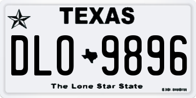 TX license plate DLO9896