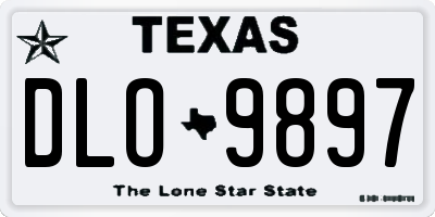 TX license plate DLO9897