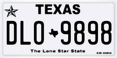 TX license plate DLO9898