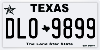TX license plate DLO9899