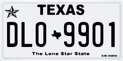 TX license plate DLO9901
