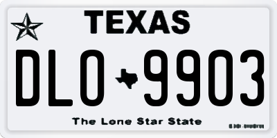 TX license plate DLO9903