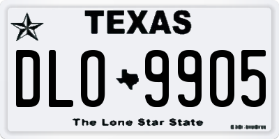 TX license plate DLO9905