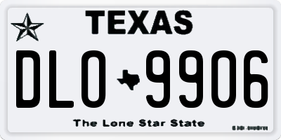 TX license plate DLO9906