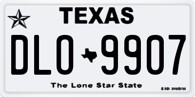 TX license plate DLO9907
