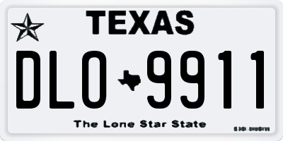 TX license plate DLO9911