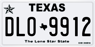 TX license plate DLO9912