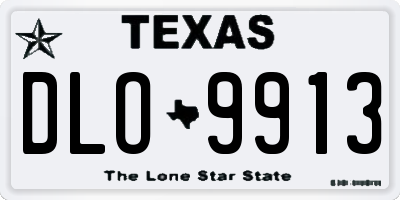 TX license plate DLO9913