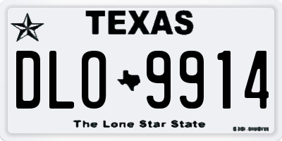TX license plate DLO9914