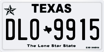 TX license plate DLO9915
