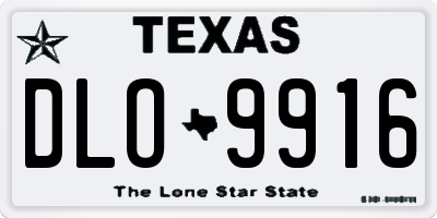TX license plate DLO9916