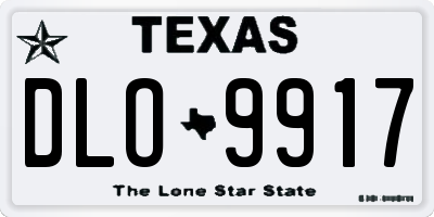 TX license plate DLO9917
